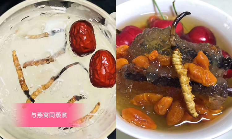 新鮮蟲草燕窩羹和銀耳湯