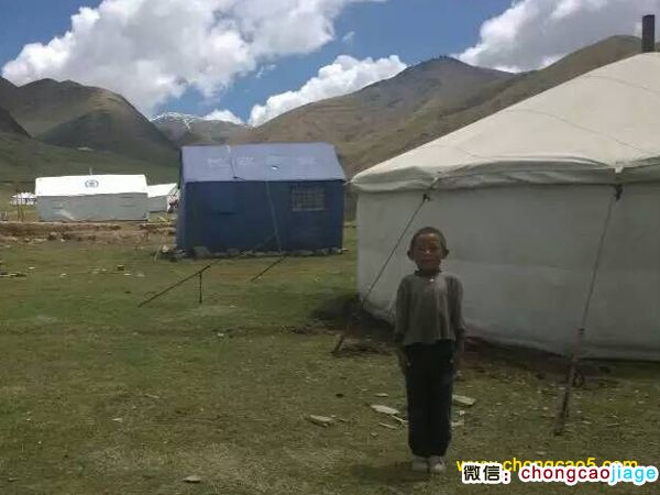 冬蟲夏草采挖營地的小朋友