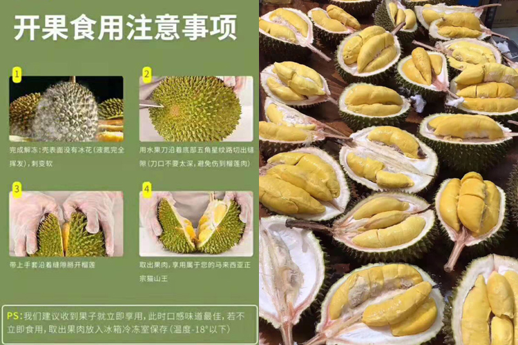 貓山王榴蓮怎么開圖文